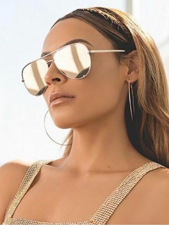 Quay Australia Accessories - Quay Australia Gold Mirrored Aviator Sunglasses